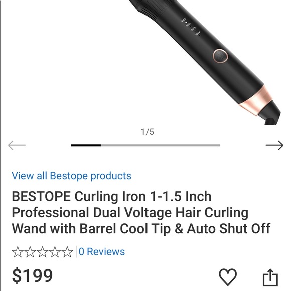 BESTOPE Curling Wand 1-1.5 Inch with Heat Resistant Glove - Picture 12 of 12